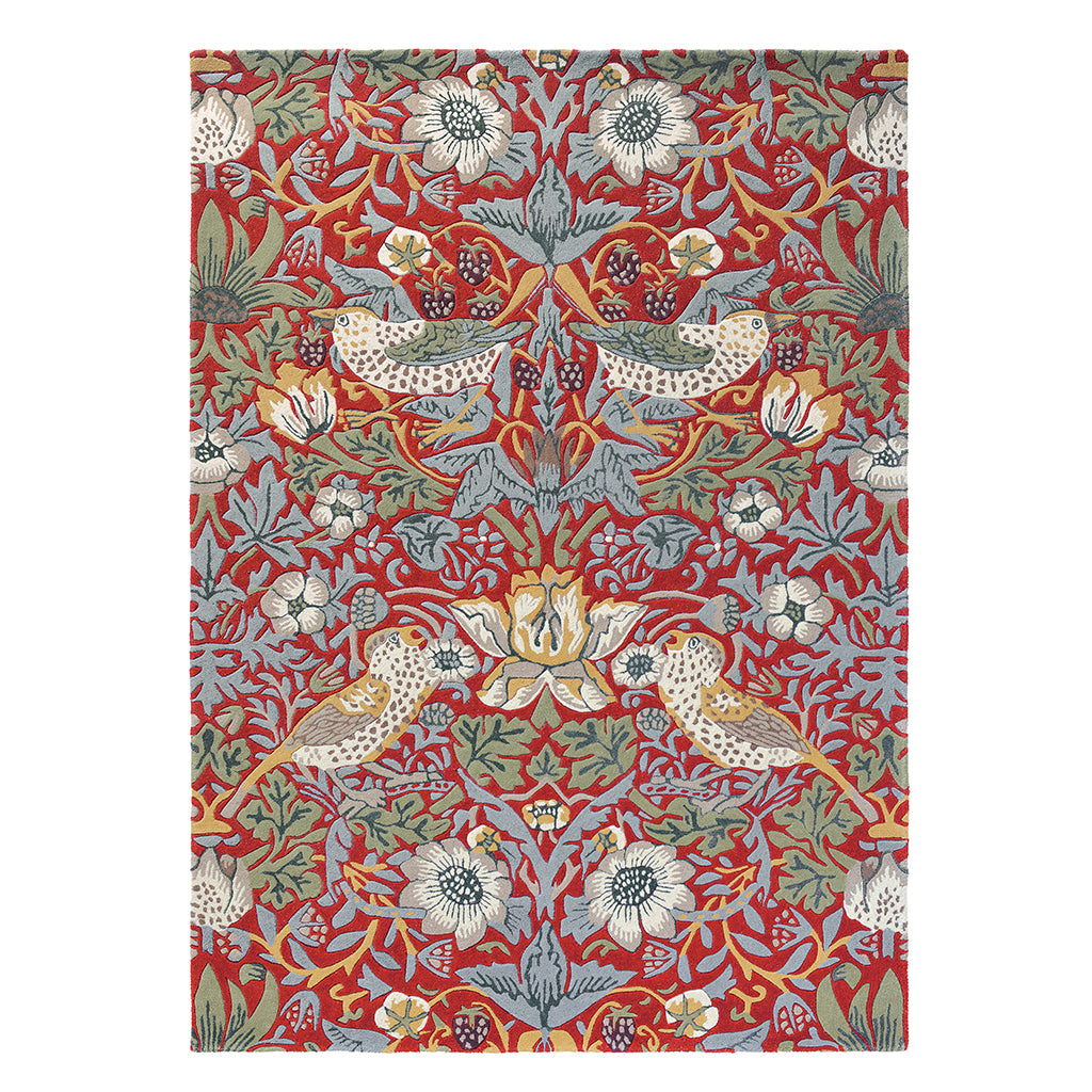Morris & Co Strawberry Thief Crimson 027700