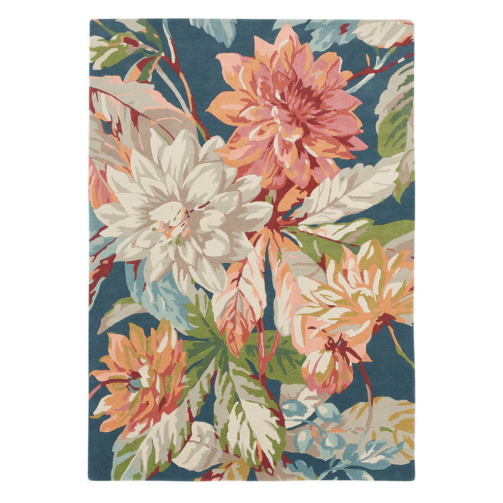 Sanderson Dahlia & Rosehip Teal 050608