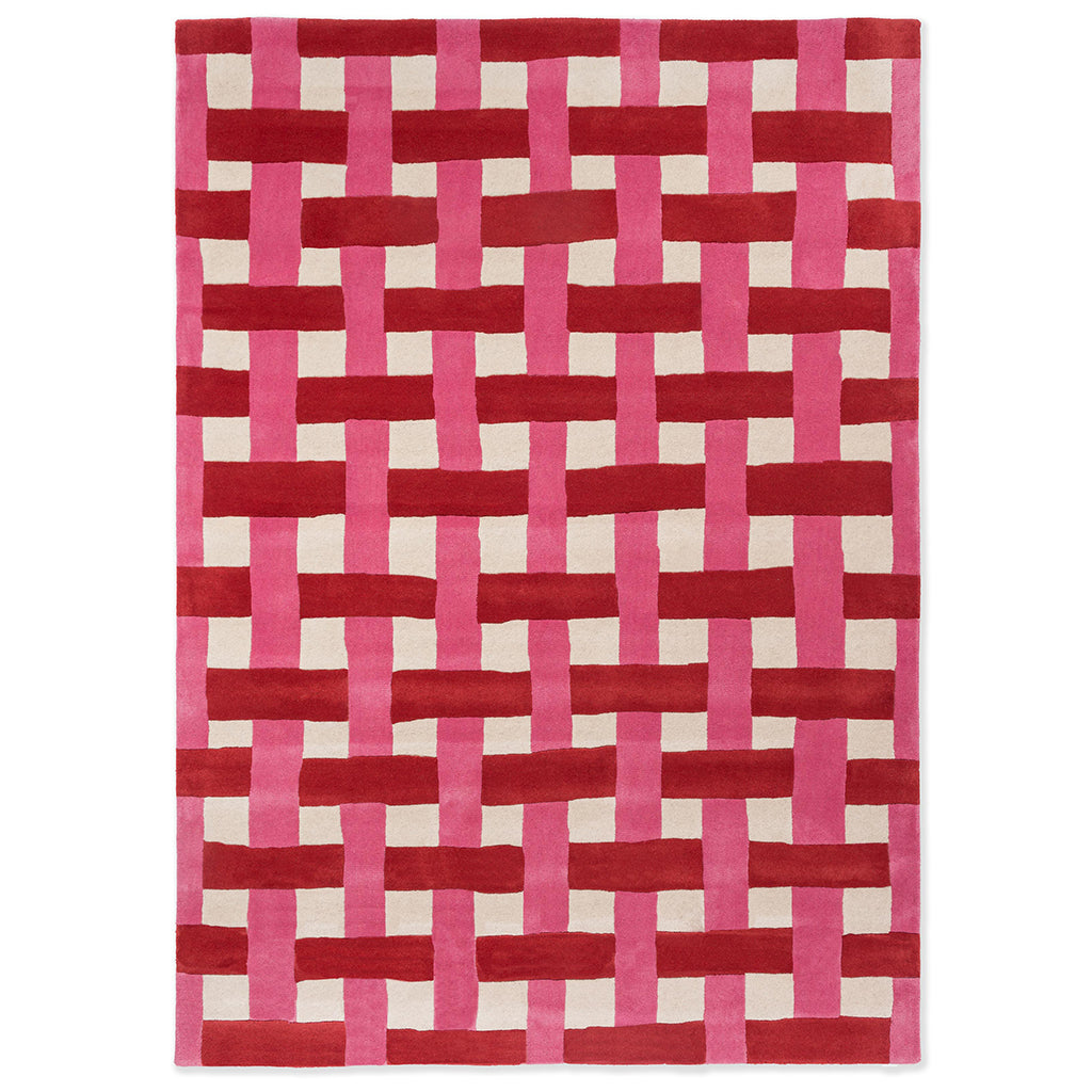 Harlequin Basket Weave Coral/ Rose 144102