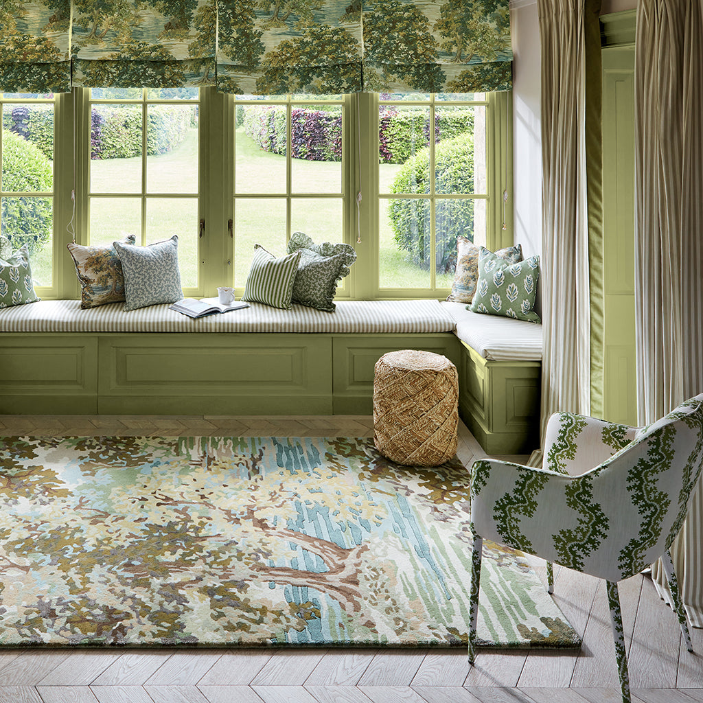 Sanderson Ancient Canopy Fawn/ Olive Green 146701
