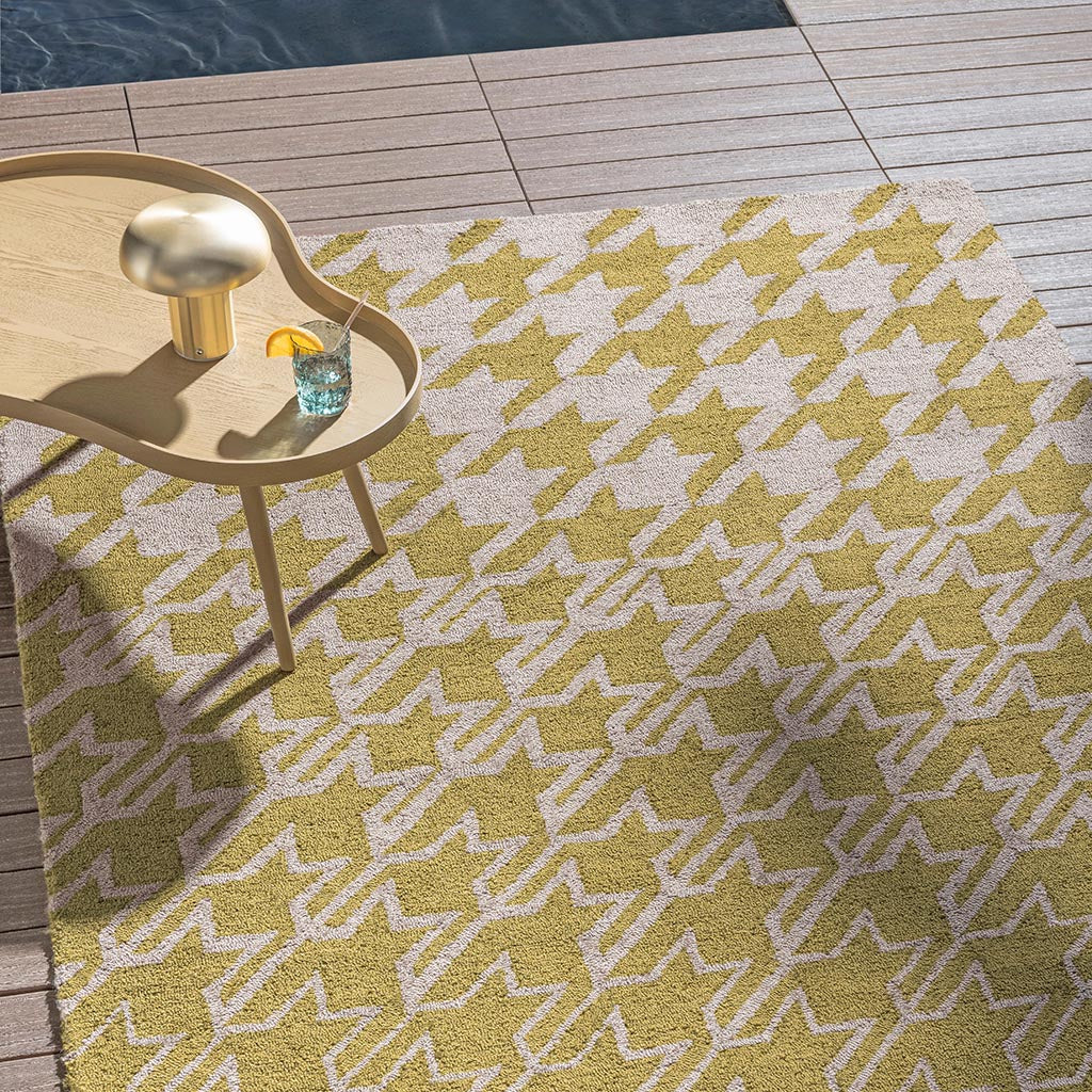 Ted Baker Houndstooth Mustard 455706 Kültéri Szőnyeg
