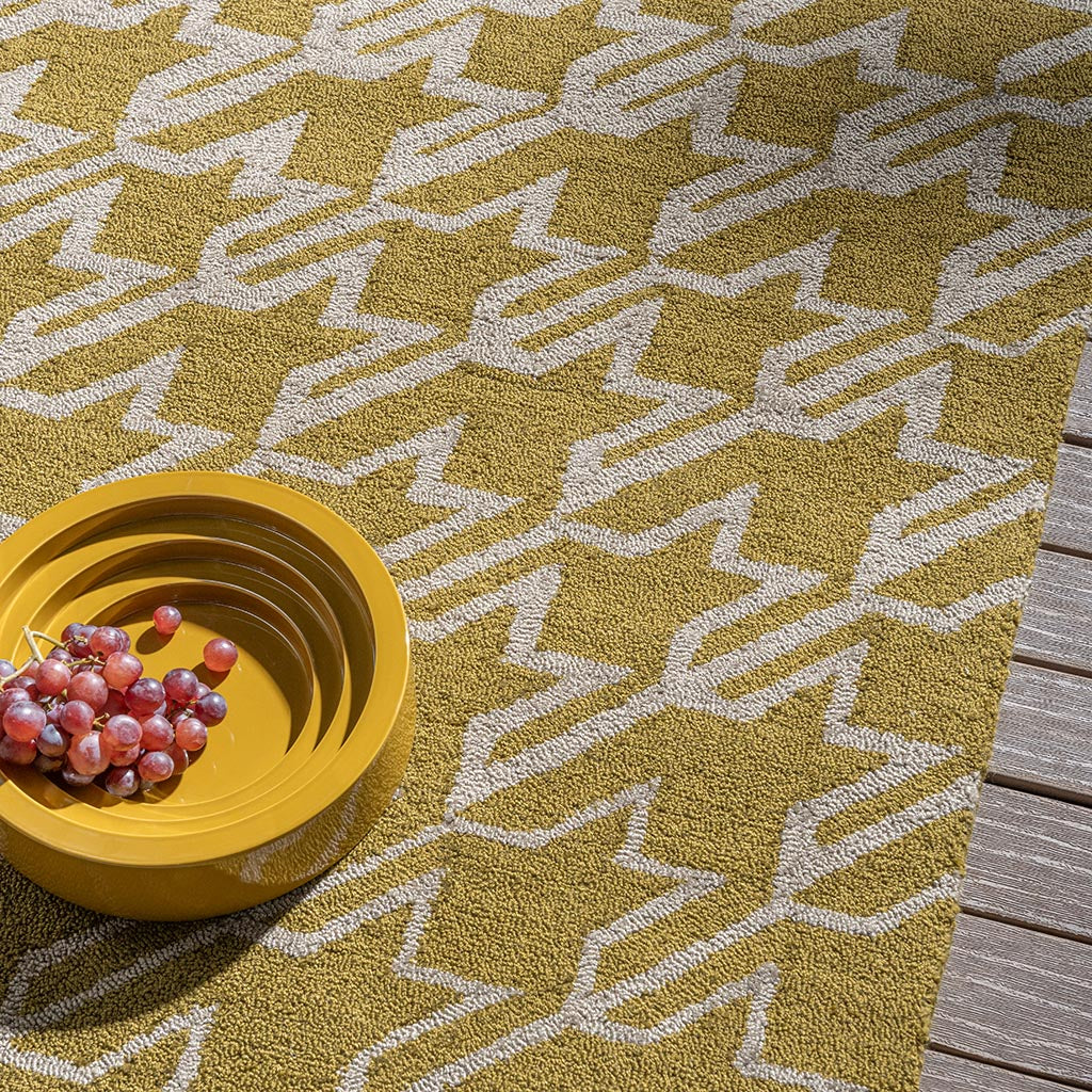 Ted Baker Houndstooth Mustard 455706 Kültéri Szőnyeg