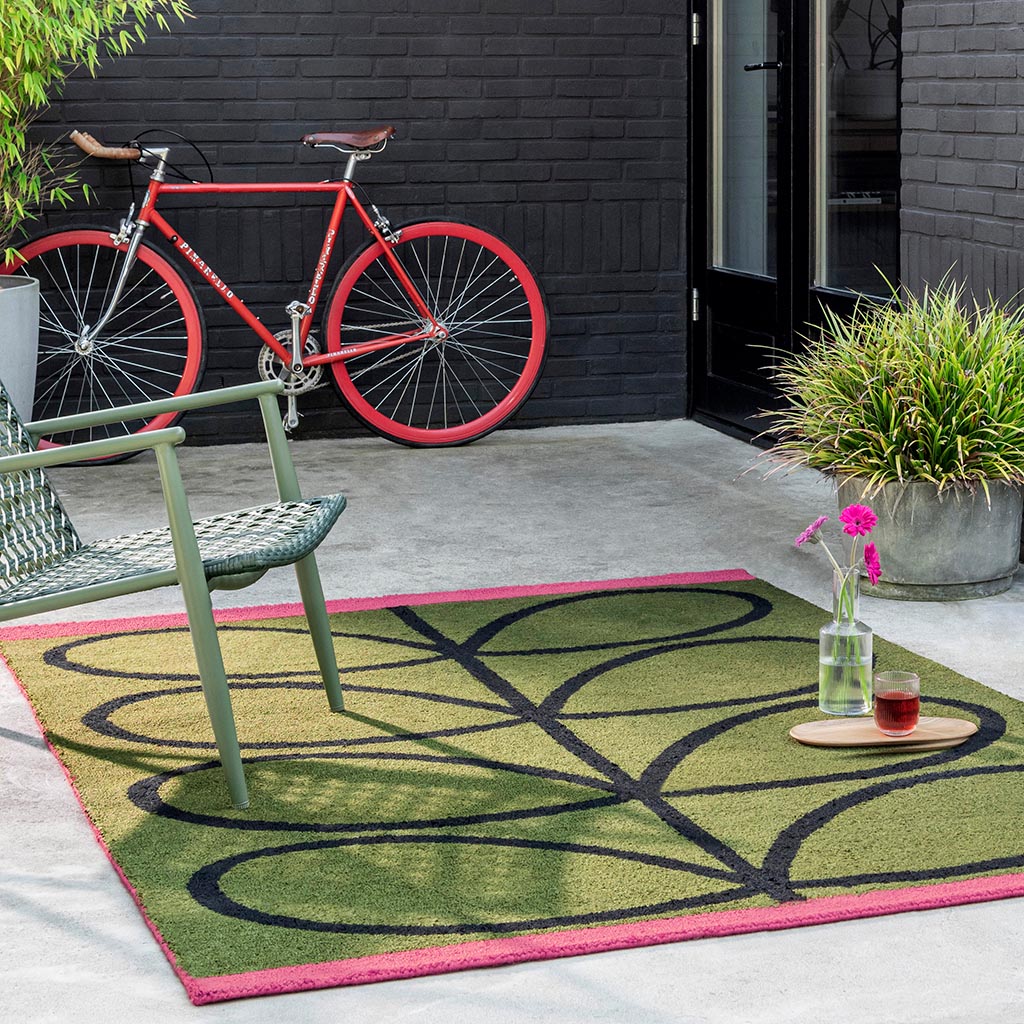 Orla Kiely Stripy Stem Olive 464407 Kültéri Szőnyeg