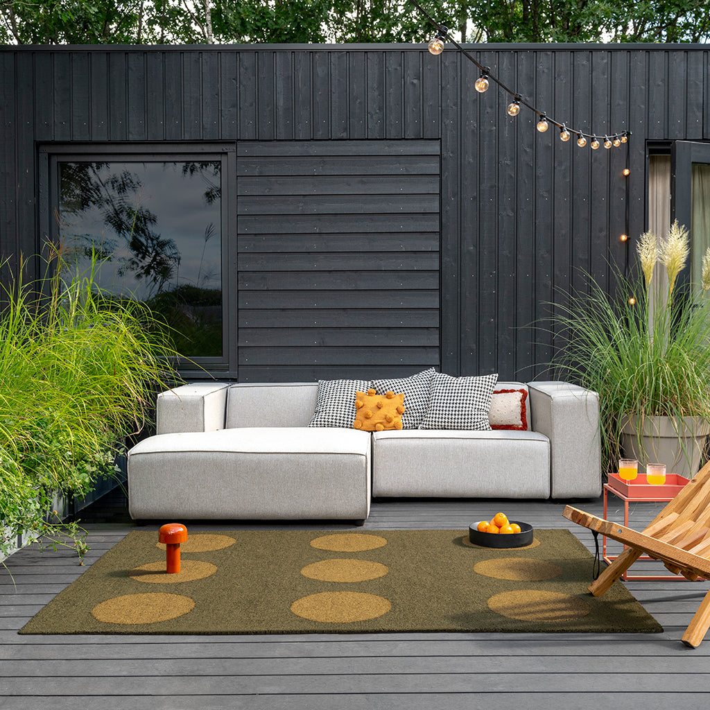 Habitat Festival Dots Olive Green 495817 Kültéri Szőnyeg