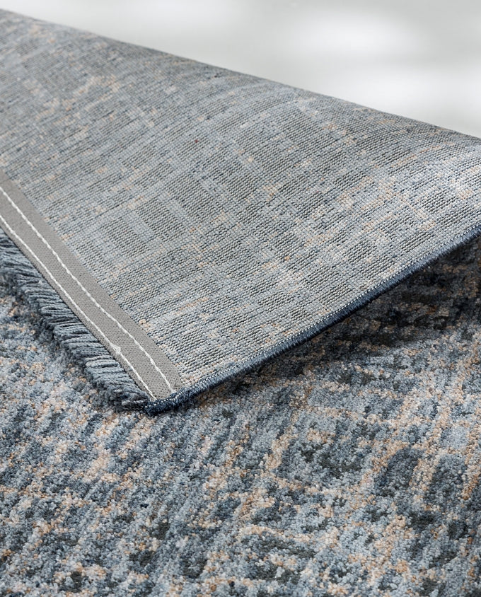 Sarezzo 6635 214 020 gitter blau EGYEDI MÉRETŰ design szőnyeg