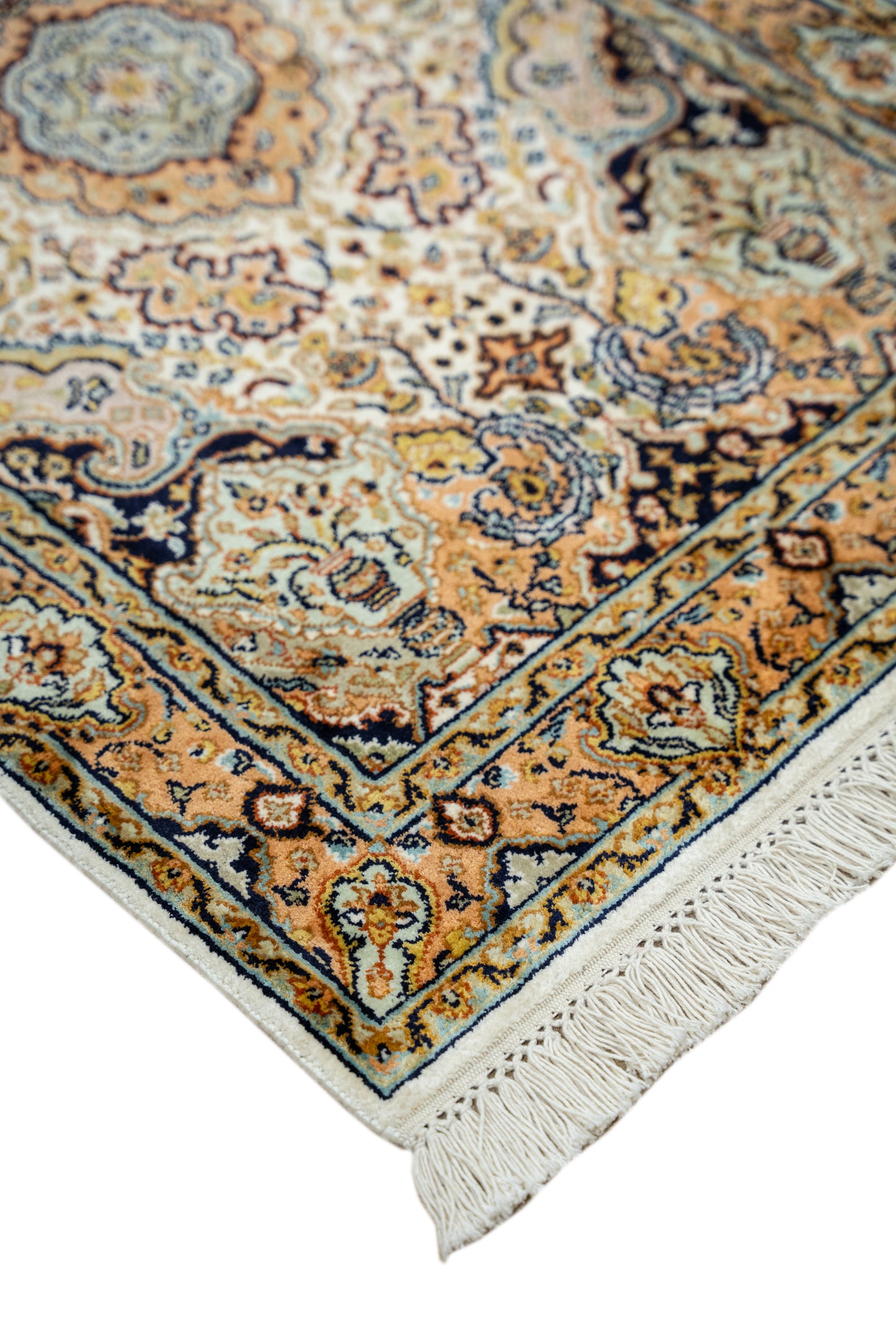 Kashan cream selyemszőnyeg, 59x95 cm