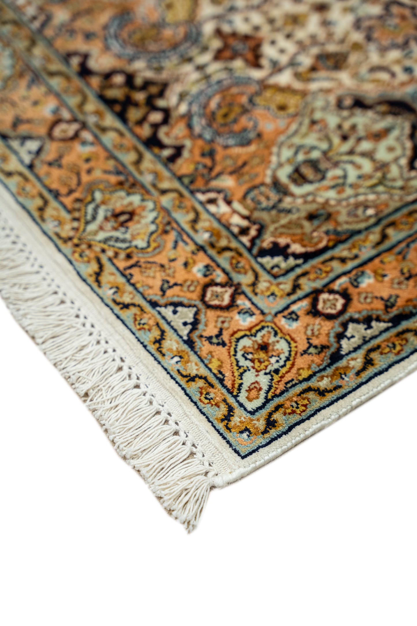 Kashan cream selyemszőnyeg, 59x95 cm