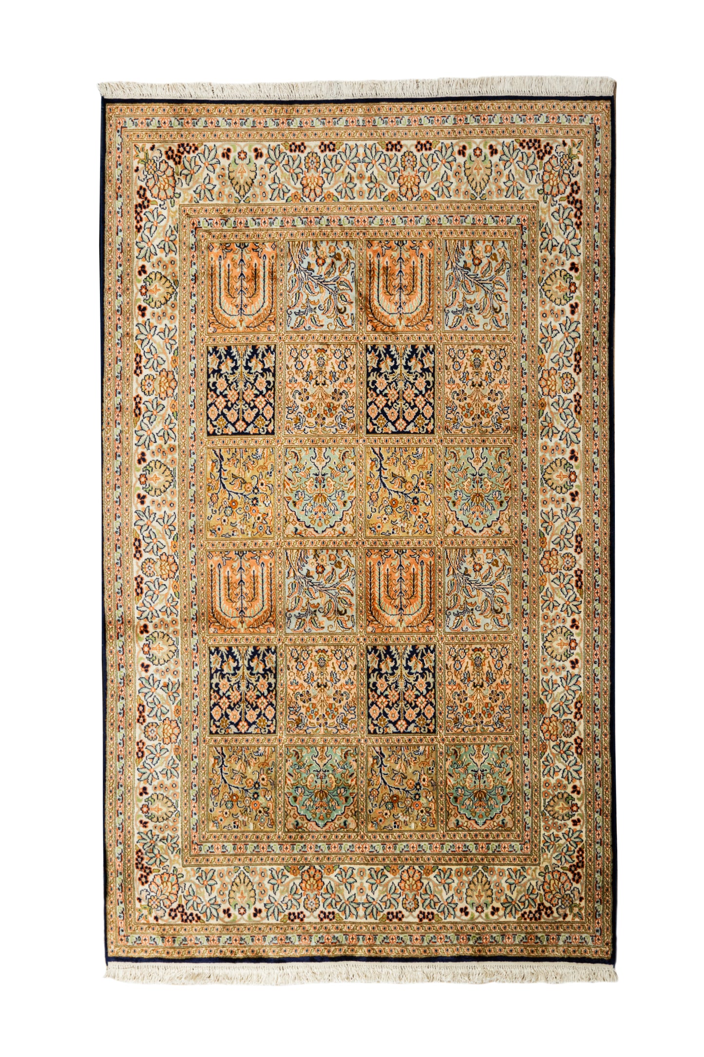 H.D. blue selyemszőnyeg, 127x186 cm