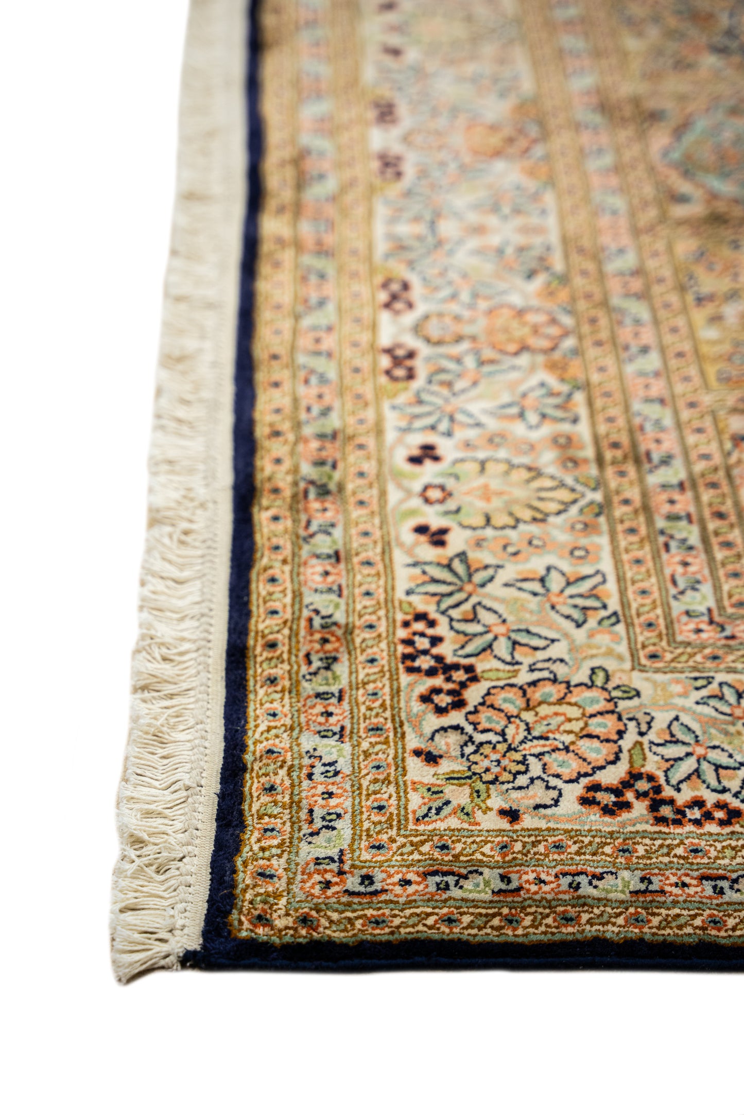 H.D. blue selyemszőnyeg, 127x186 cm