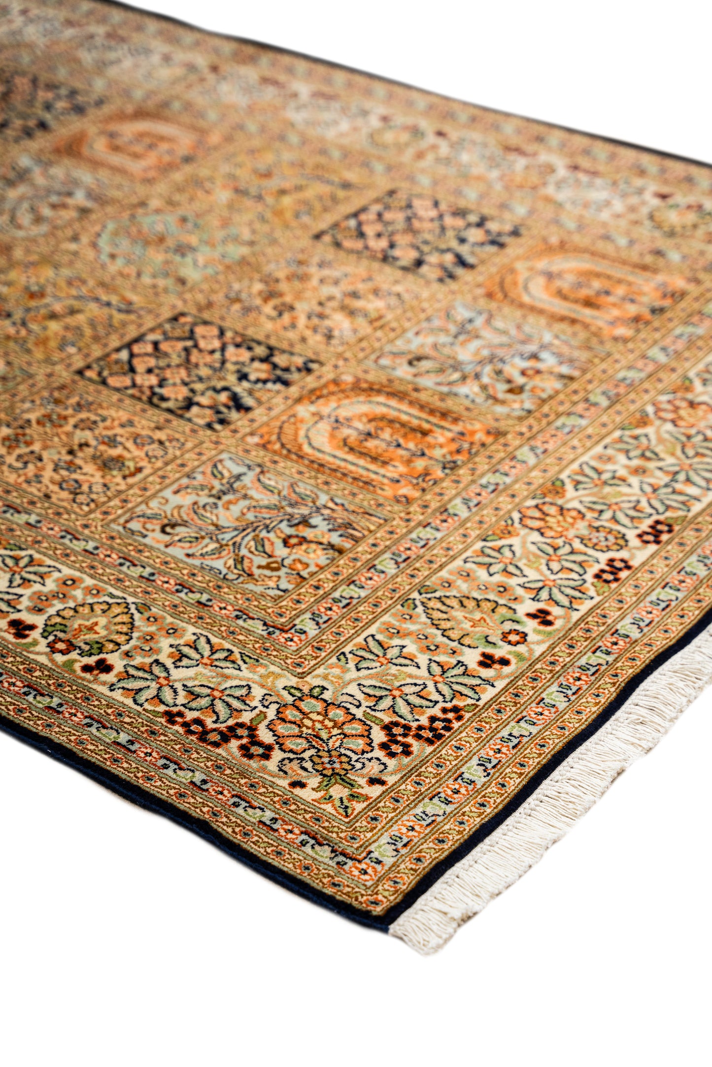 H.D. blue selyemszőnyeg, 127x186 cm