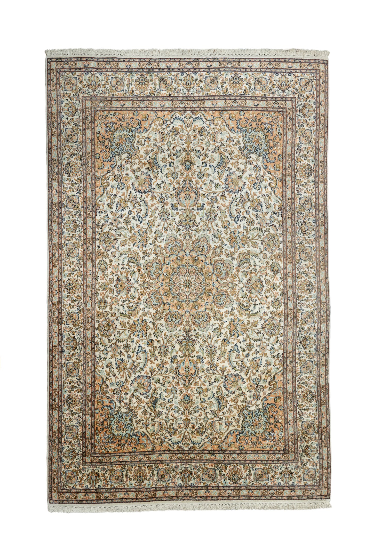 Kashan cream selyemszőnyeg, 169x252 cm
