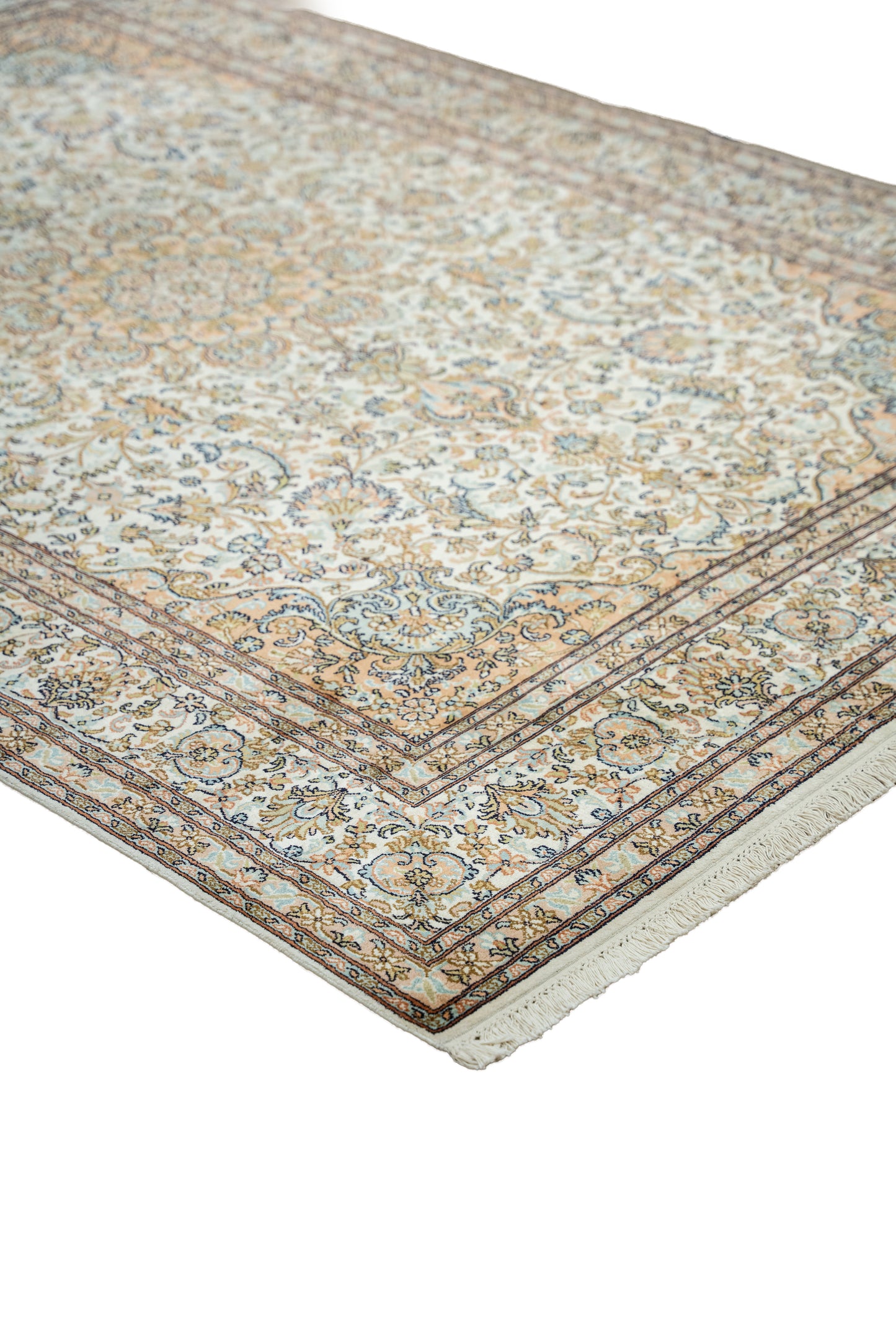 Kashan cream selyemszőnyeg, 169x252 cm