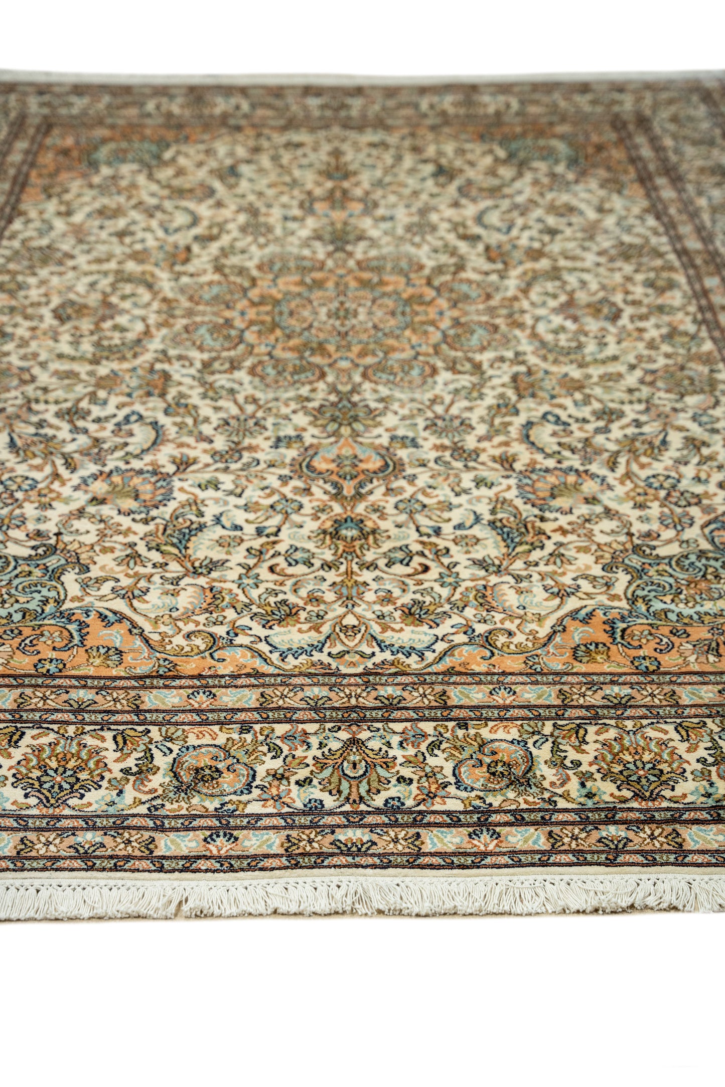 Kashan cream selyemszőnyeg, 169x252 cm