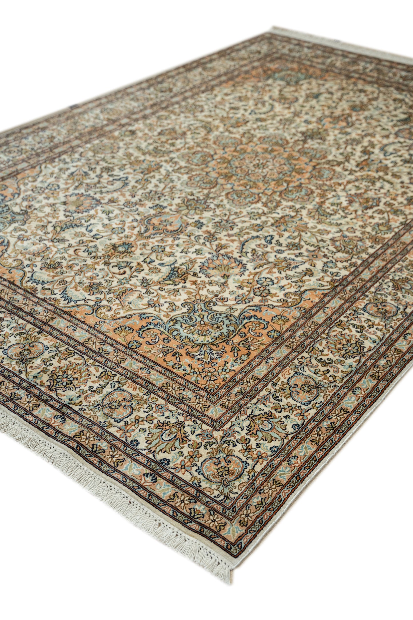 Kashan cream selyemszőnyeg, 169x252 cm