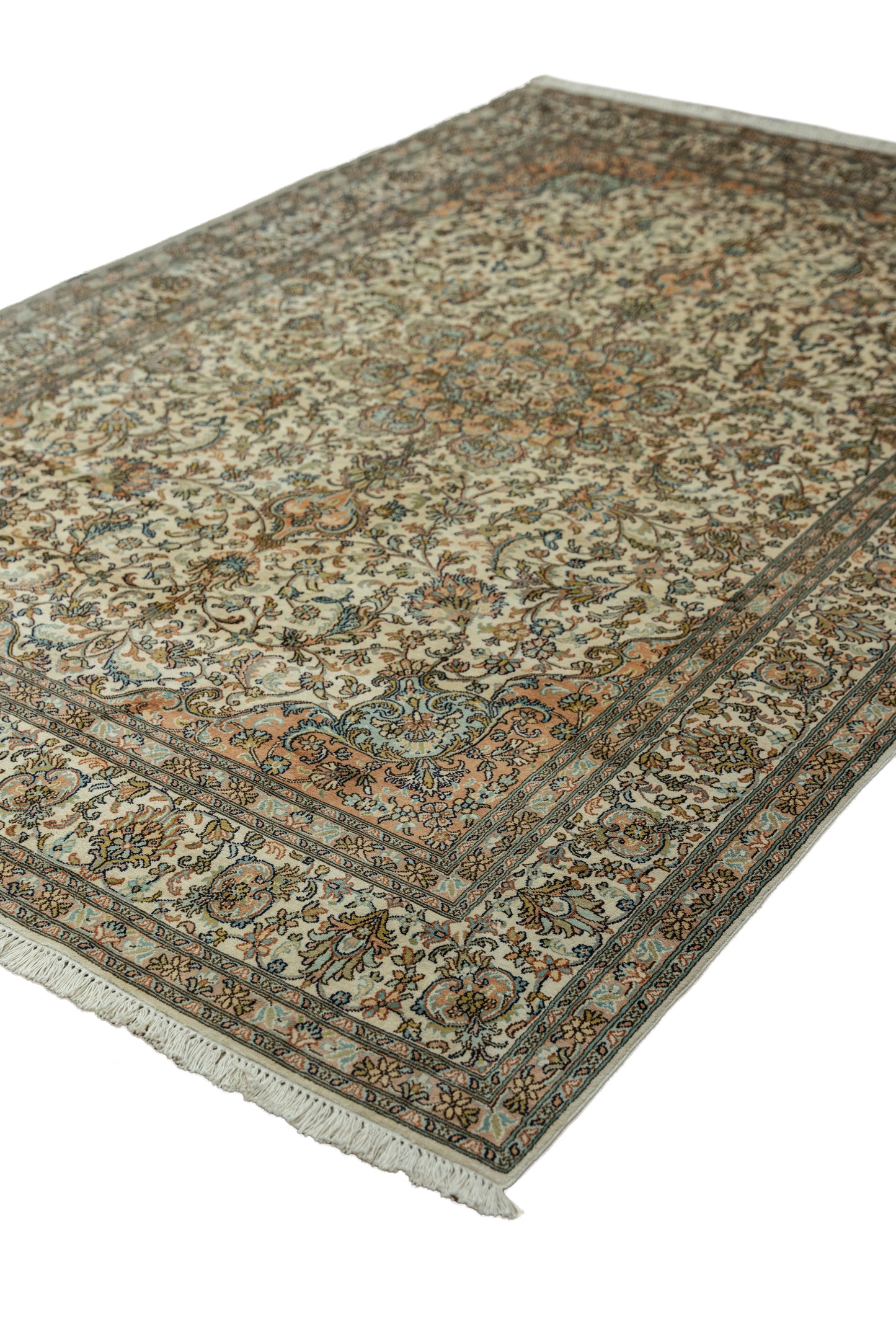 Kashan cream selyemszőnyeg, 167x251 cm