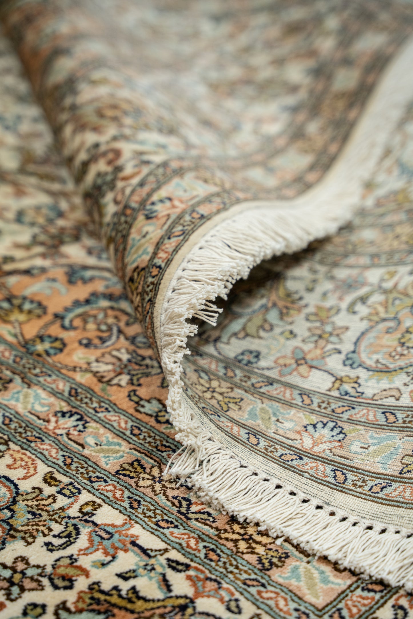 Kashan cream selyemszőnyeg, 167x251 cm