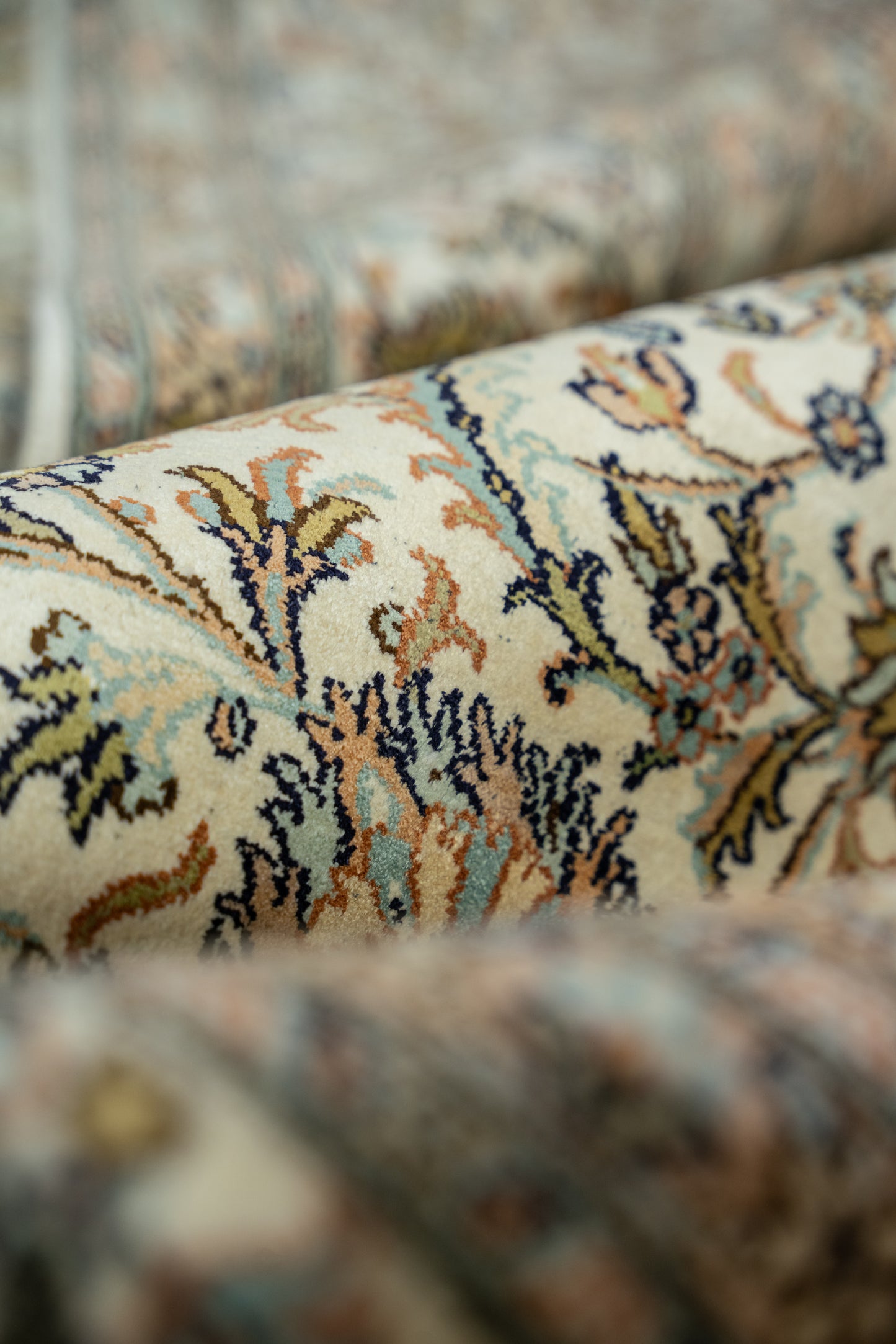 Kashan cream selyemszőnyeg, 167x251 cm