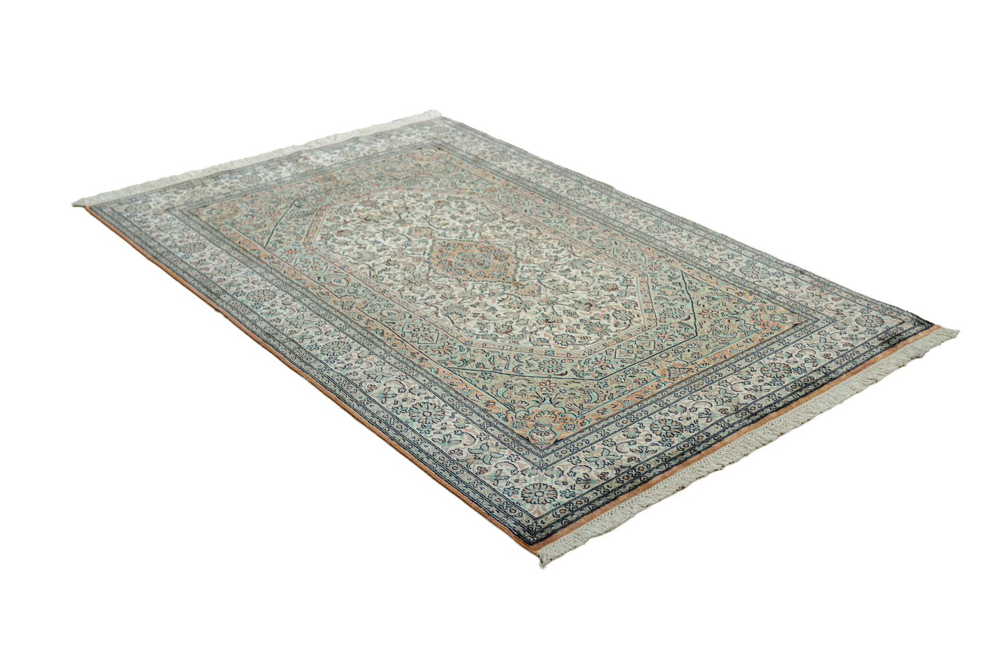 Kashan cream selyemszőnyeg, 124x185 cm