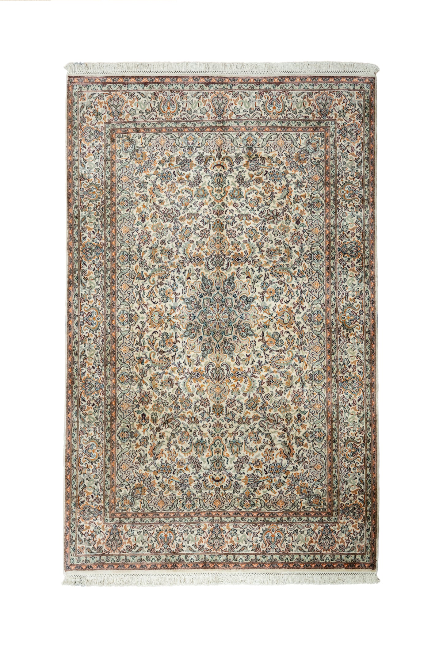 Kashan cream selyemszőnyeg, 126x183 cm