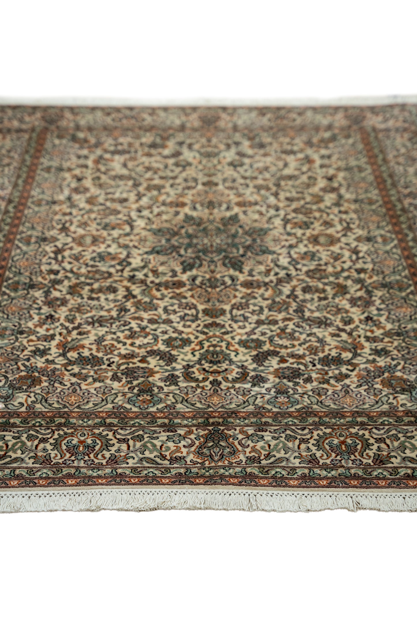 Kashan cream selyemszőnyeg, 126x183 cm