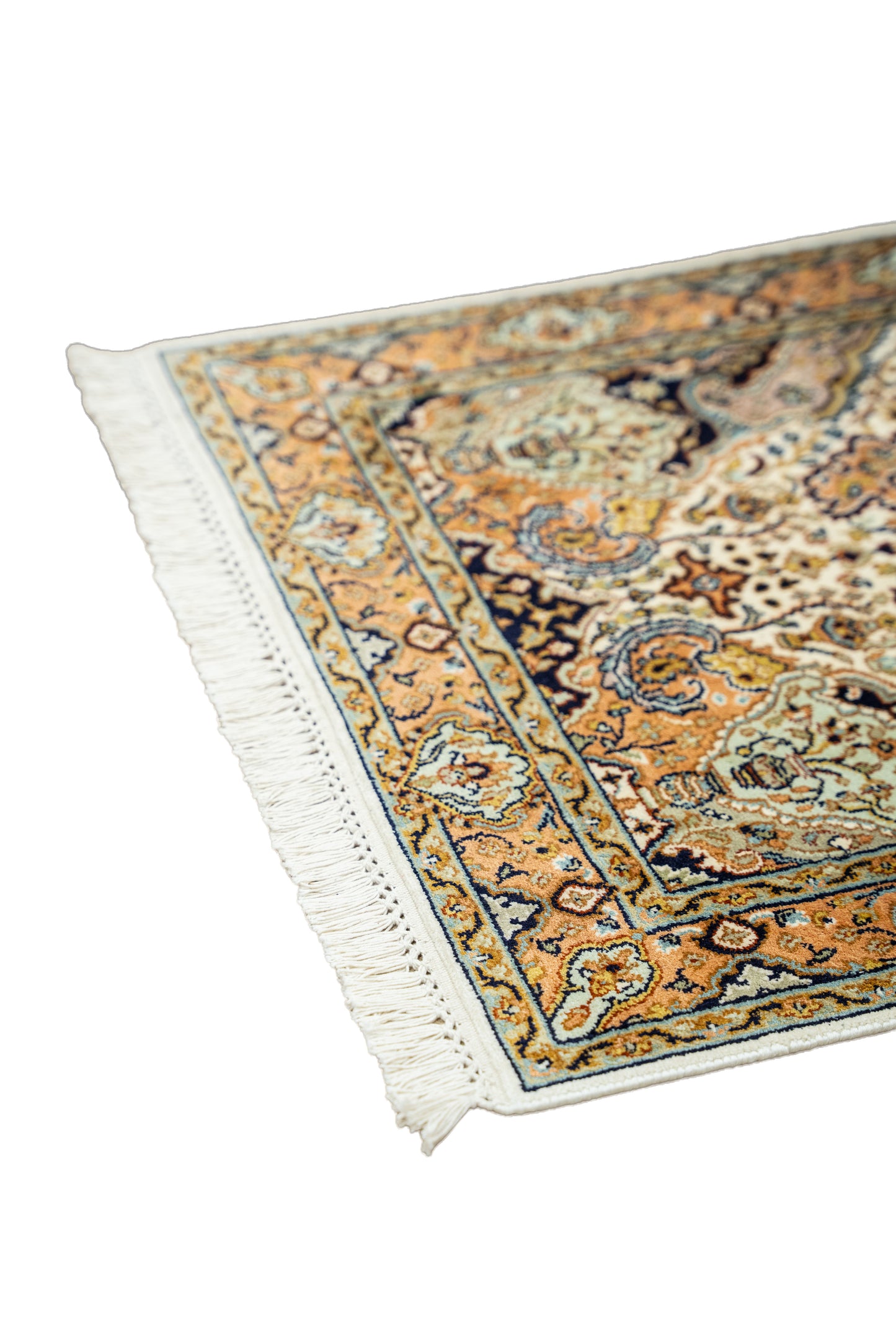 Kashan cream selyemszőnyeg, 61x93 cm