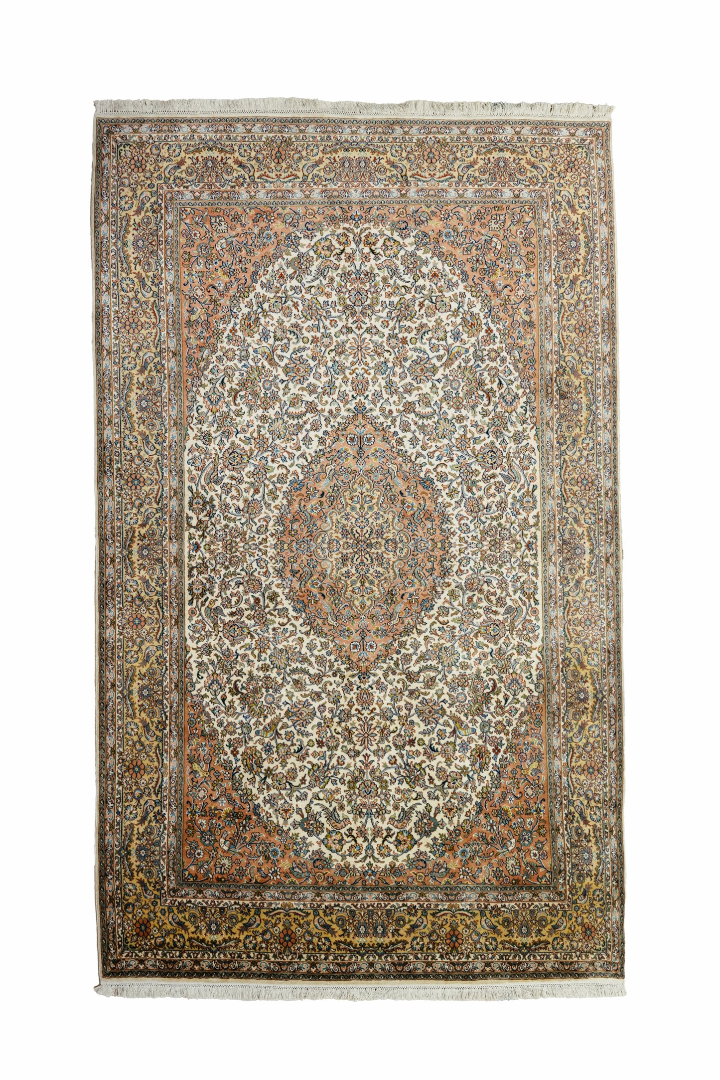 Kashan cream selyemszőnyeg, 167x260 cm