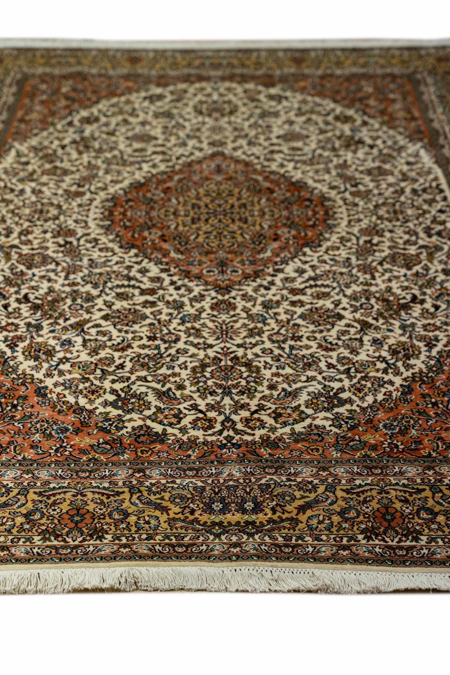 Kashan cream selyemszőnyeg, 167x260 cm