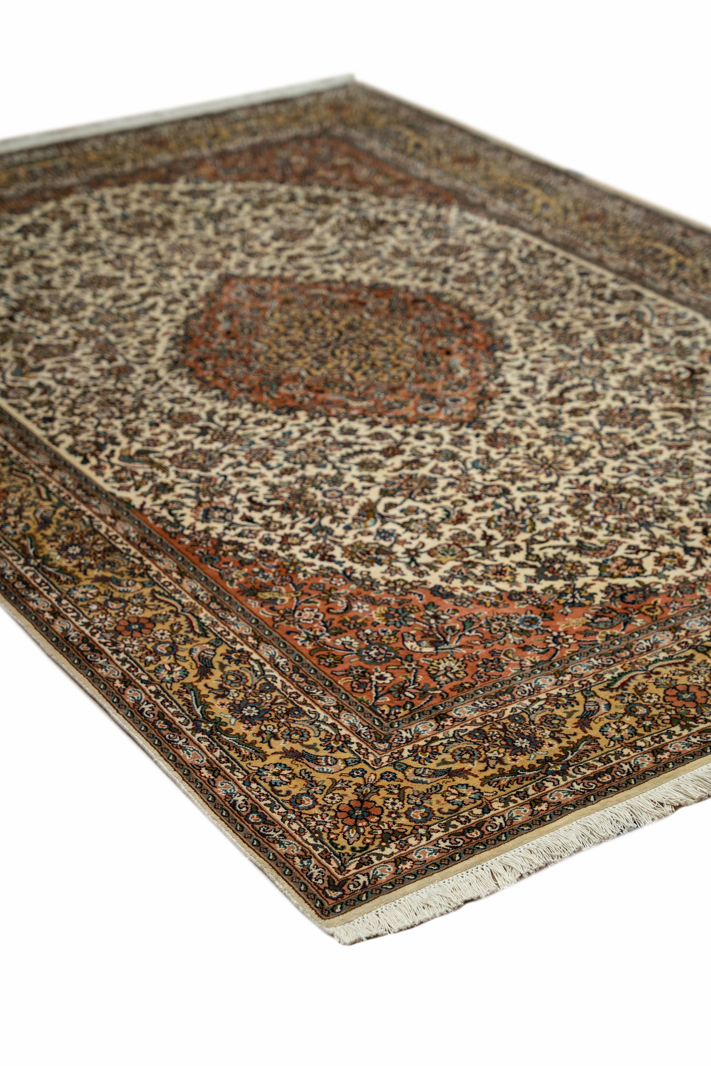 Kashan cream selyemszőnyeg, 167x260 cm