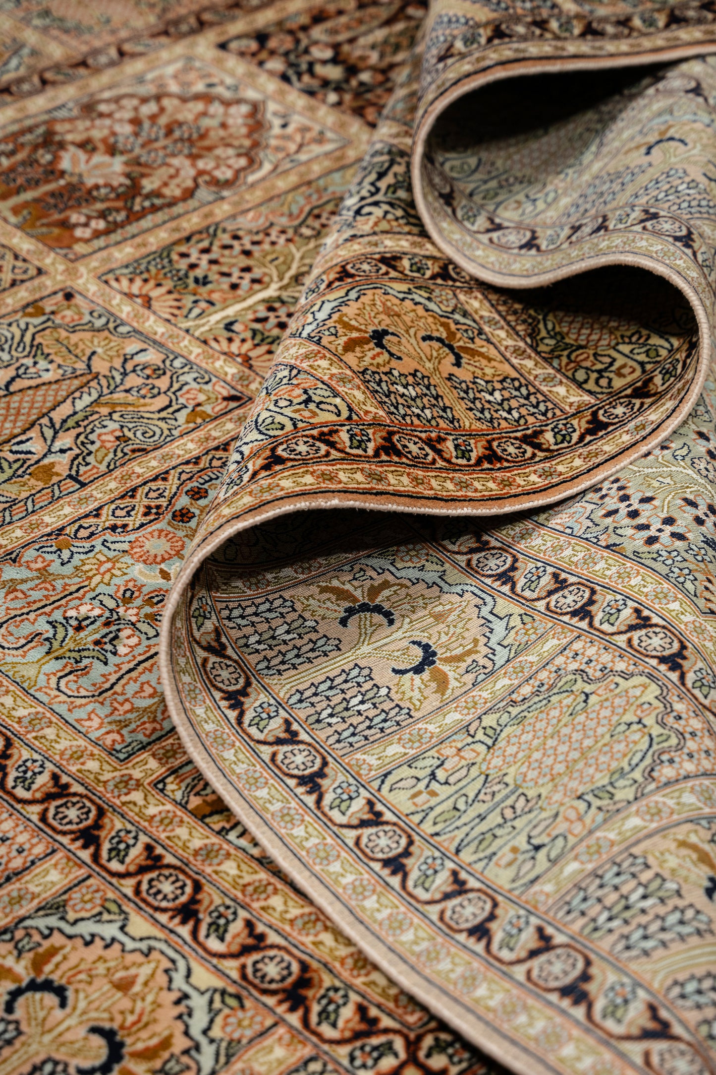 H.D. rust selyemszőnyeg, 165x242 cm