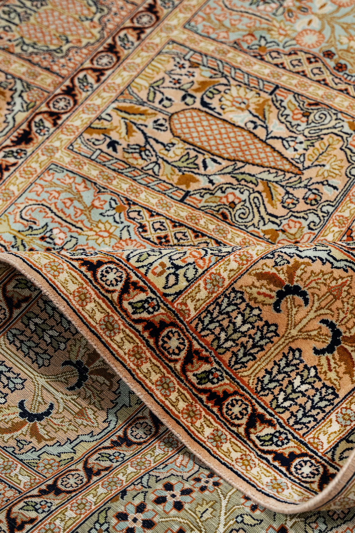 H.D. rust selyemszőnyeg, 165x242 cm