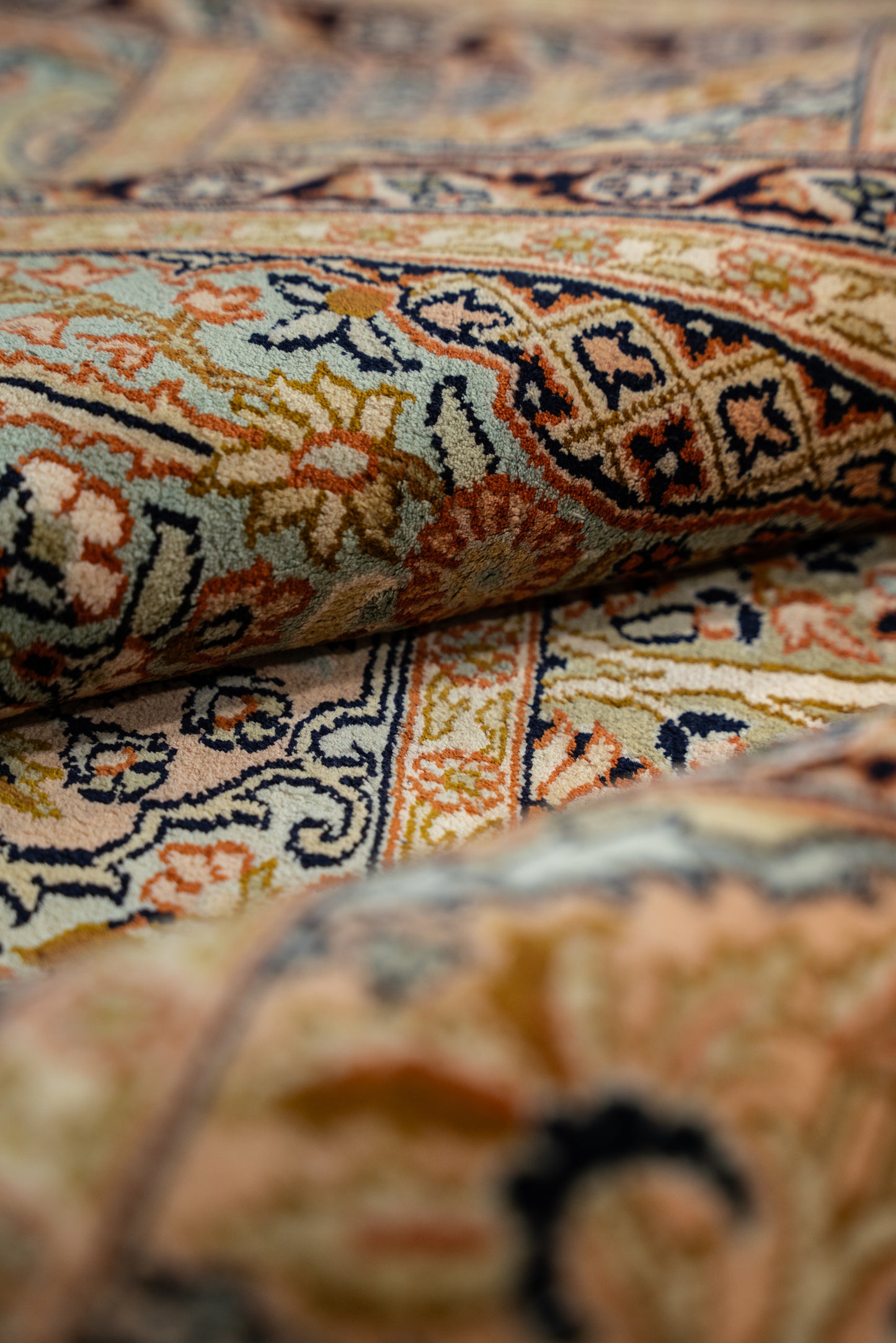 H.D. rust selyemszőnyeg, 165x242 cm