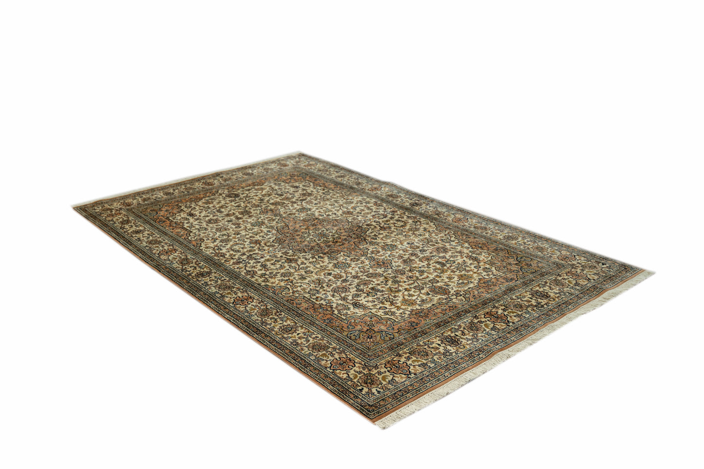 Kashan cream selyemszőnyeg, 164x257 cm