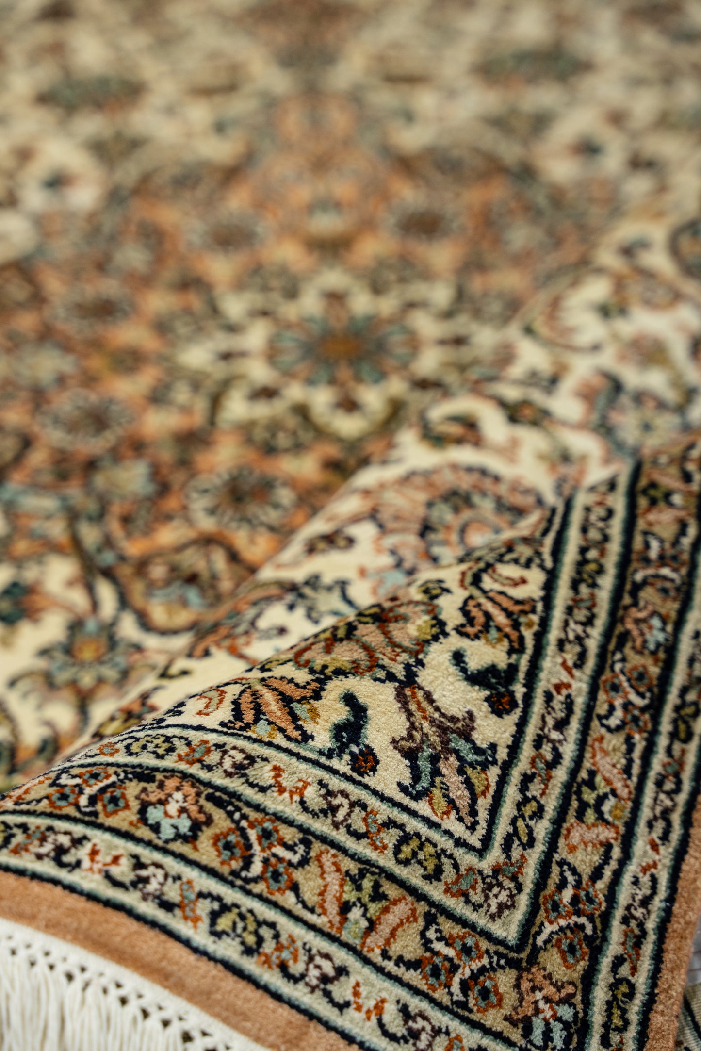 Kashan cream selyemszőnyeg, 164x257 cm