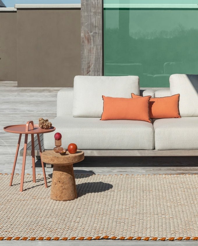 Brink & Campman Lace tricolore white - sand - mango 496901 kültéri szőnyeg - Leguan Exclusive - Brink and Campman - 250 x 350 cm