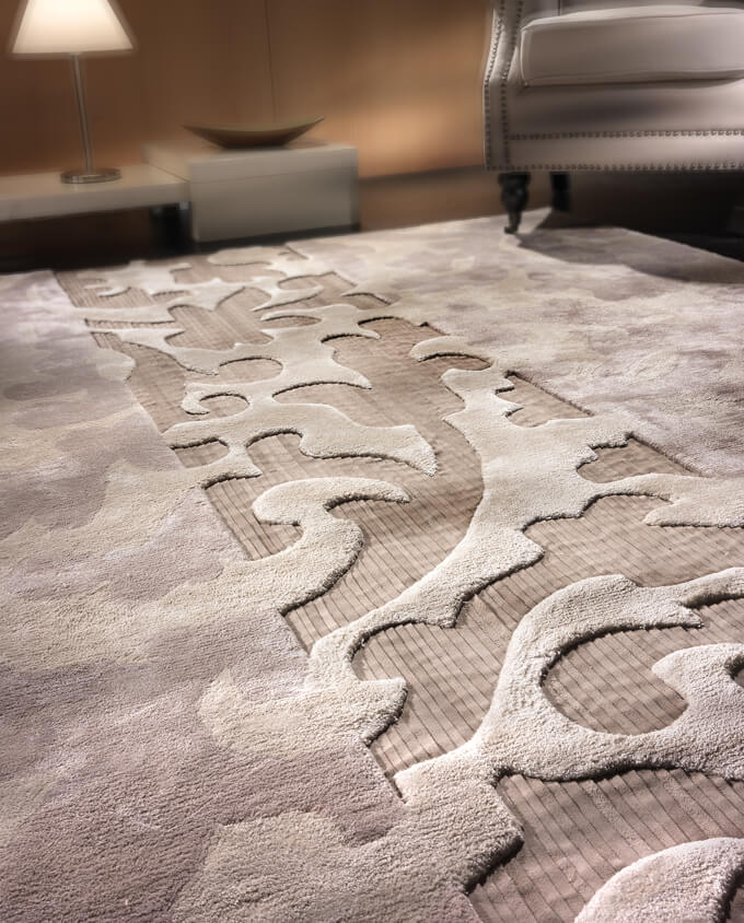 Guy Laroche Trace silver kézi tűzött design szőnyeg 160 x 230 cm - Leguan Exclusive - Guy Laroche -