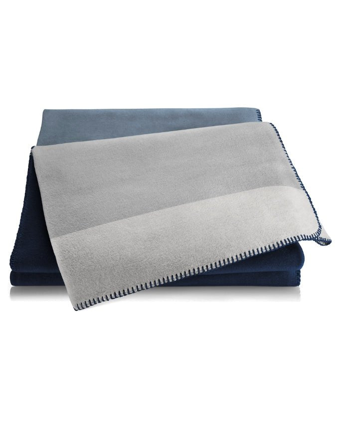 Joop! Mood navy - silber pléd, 150 x 200 cm - Leguan Exclusive - Joop! -