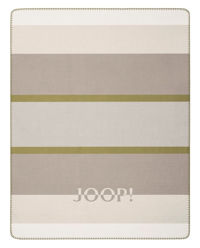 Joop! Mood oliv - stein pléd, 150 x 200 cm - Leguan Exclusive - Joop! -