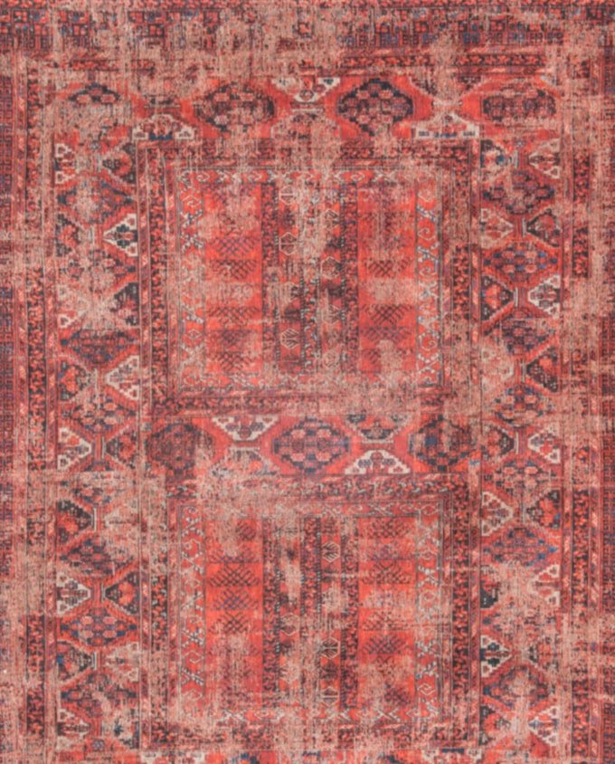 Louis De Poortere Hadschlu 8719 7 - 8 - 2 red vintage szőnyeg - Leguan Exclusive - Louis De Poortere - 140 x 200 cm