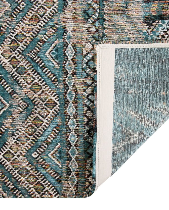 Louis De Poortere Kilim 9110 zemmuri blue vintage szőnyeg - Leguan Exclusive - Louis De Poortere - 140 x 200 cm