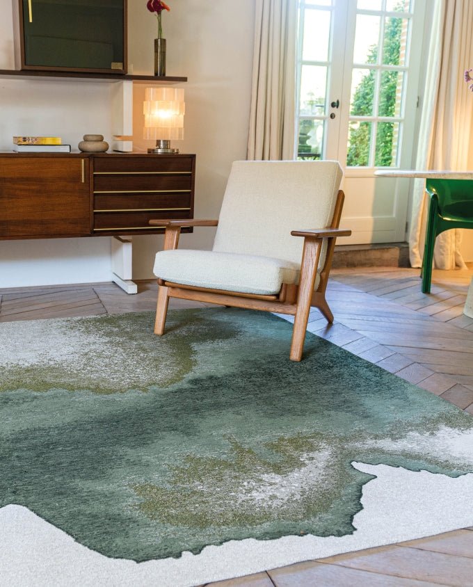 Louis De Poortere Lagoon 9331 palm green vintage szőnyeg - Leguan Exclusive - Louis De Poortere - 280 x 390 cm