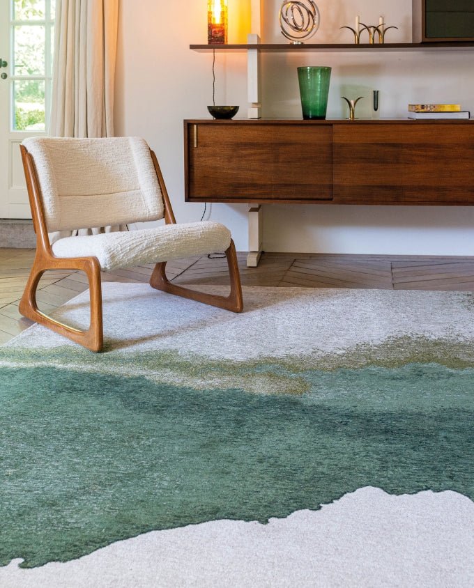 Louis De Poortere Lagoon 9331 palm green vintage szőnyeg - Leguan Exclusive - Louis De Poortere - 280 x 390 cm