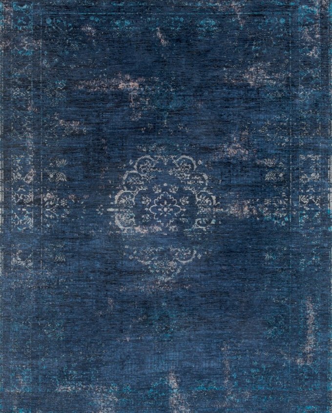 Louis De Poortere Medallion 8254 blue night vintage szőnyeg - Leguan Exclusive - Louis De Poortere - 80 x 150 cm