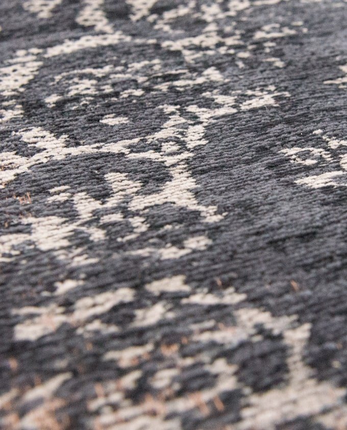 Louis De Poortere Medallion 8263 mineral black vintage szőnyeg - Leguan Exclusive - Louis De Poortere - 80 x 150 cm