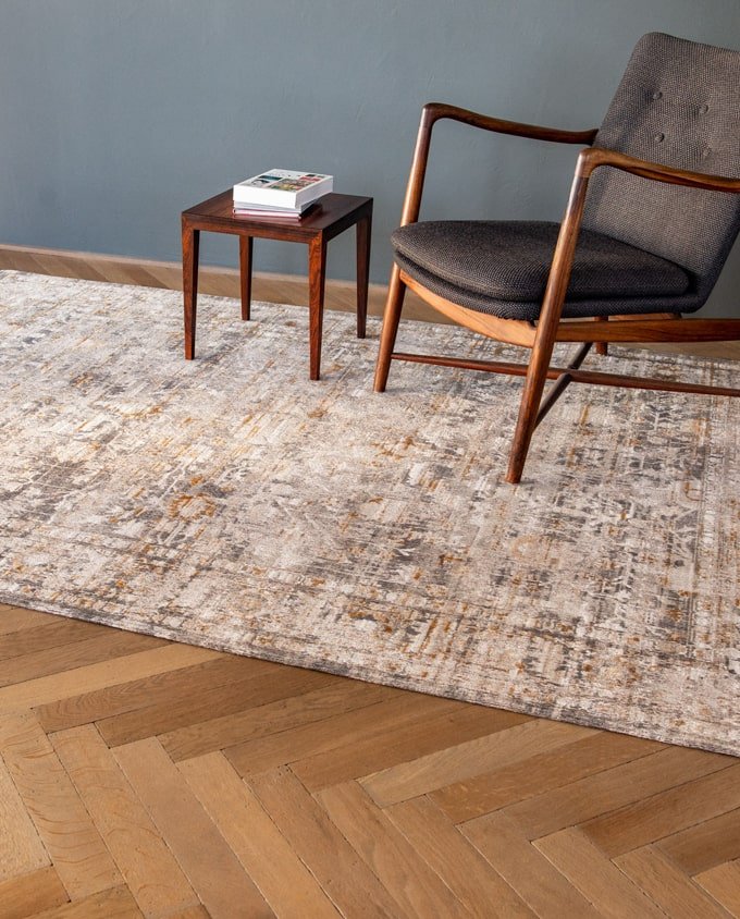 Louis De Poortere Ushak 8884 suleiman grey vintage szőnyeg - Leguan Exclusive - Louis De Poortere - 140 x 200 cm