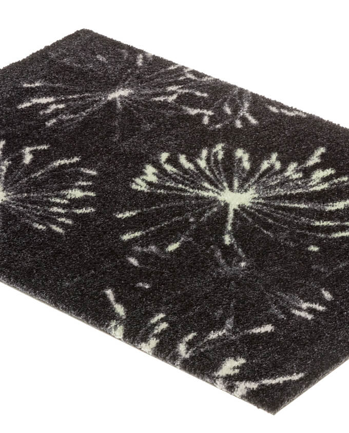 Manhattan 1689 001 044 antracit virágos lábtörlő - Leguan Exclusive - Schöner Wohnen - 50 x 70 cm