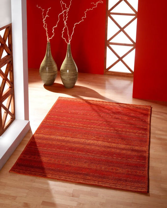 Pantala mit Seide 808 kupfer kézi csomózású gyapjú szőnyeg - Leguan Exclusive - Leguan Exclusive -