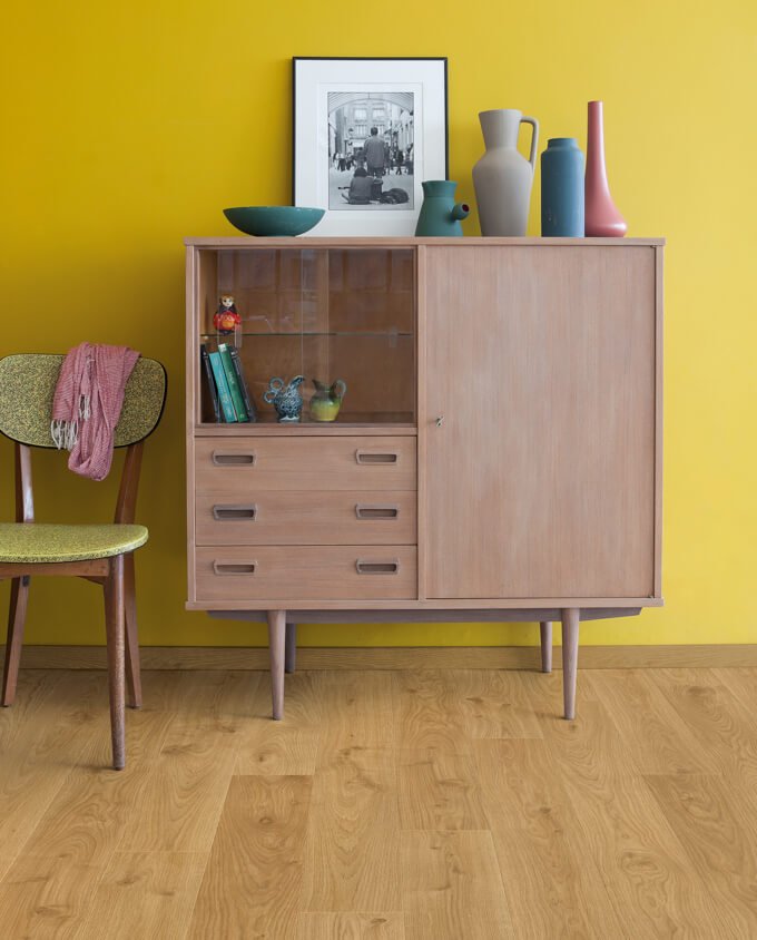 Quick - Step Eligna 1491 világos fehérített tölgy deszkák laminált padló - Leguan Exclusive - Quick Step -