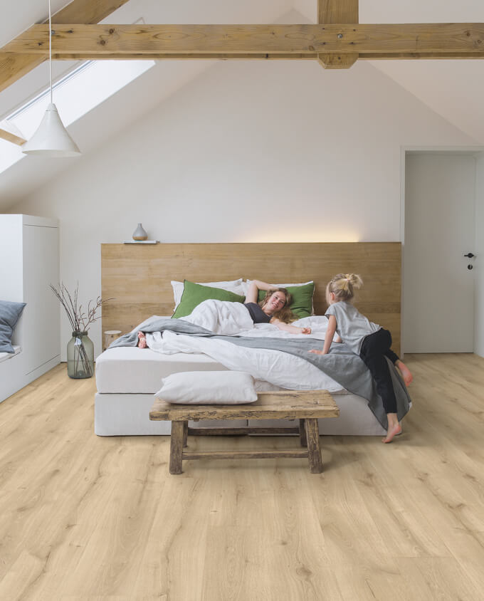 Quick - Step Majestic 3550 világos természetes sivatagi tölgy laminált padló - Leguan Exclusive - Quick Step -
