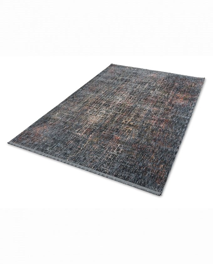 Sarezzo 6635 213 020 gitter blau/bunt design szőnyeg - Leguan Exclusive - Schöner Wohnen - 80 x 150 cm