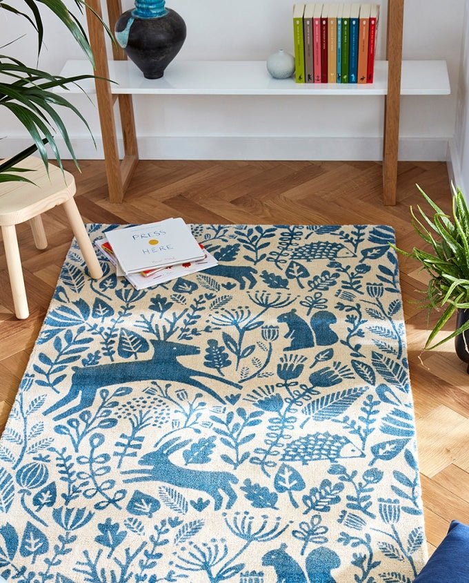 Scion Kelda cobalt 023508 design szőnyeg - Leguan Exclusive - Scion - 90 x 150 cm